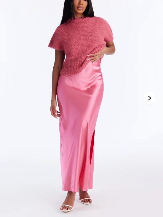 Fashion Nova Dresses & Skirts - Fashion Nova Pink Satin Bias Maxi Skirt